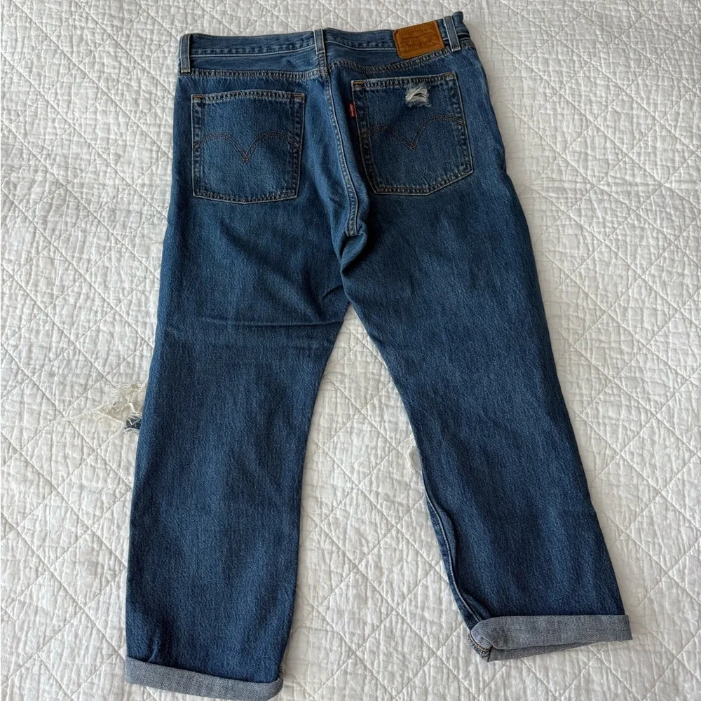 Levi’s Wedgie Straight Blue Denim Jeans - Picture 2 of 12